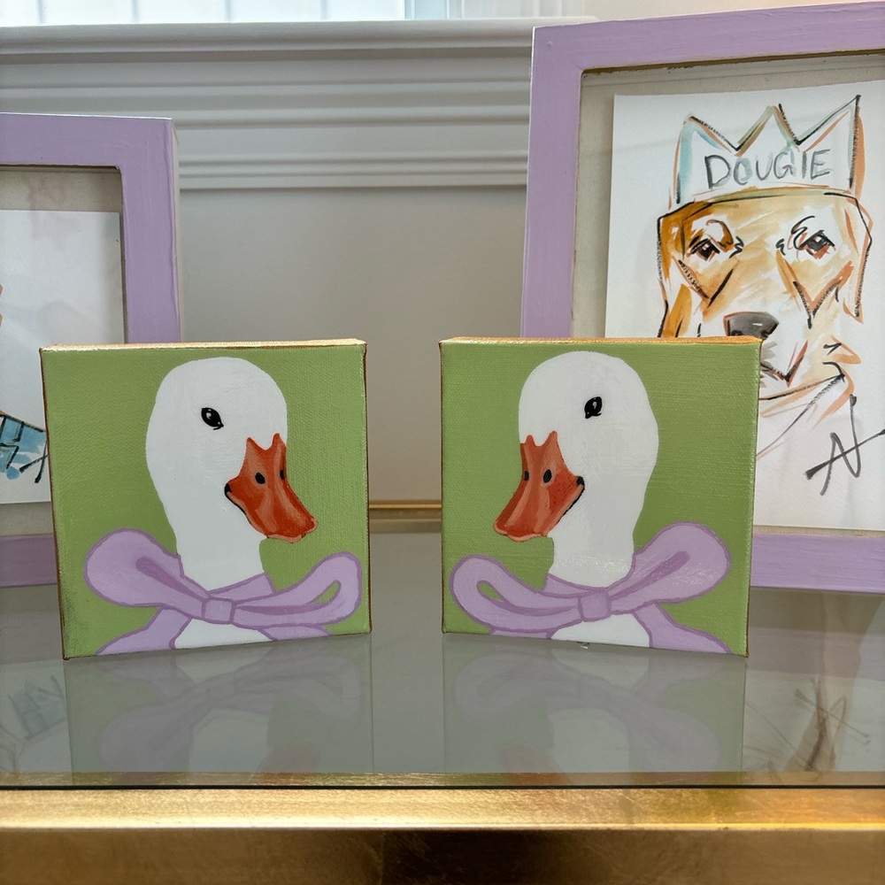 Hand-Painted Acrylic Spring Ducklings BY ME!